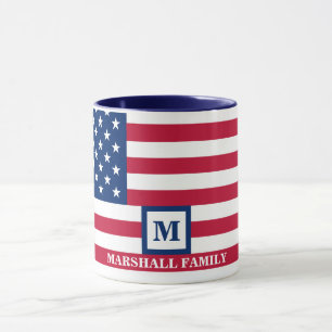 Förenta staternas amerikanska Flagga Customigram 4 Mugg
