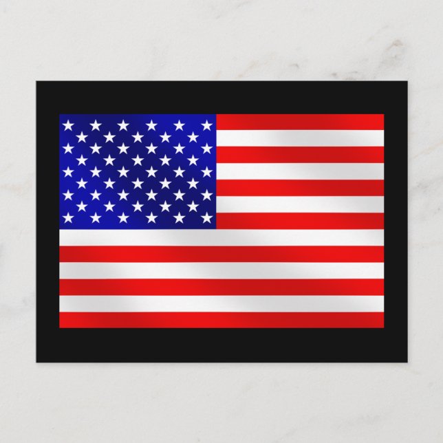 Förenta staternas amerikanska flagga vykort (Framsida)