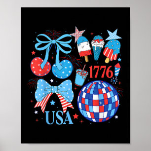 Förenta staternas coquette 4 juli Independence day Poster