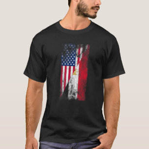 Förenta staternas Egypten Flaggor Förenta staterna T Shirt