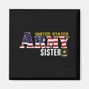 Förenta staternas flagga Amerikansk armésyster vet Magnet