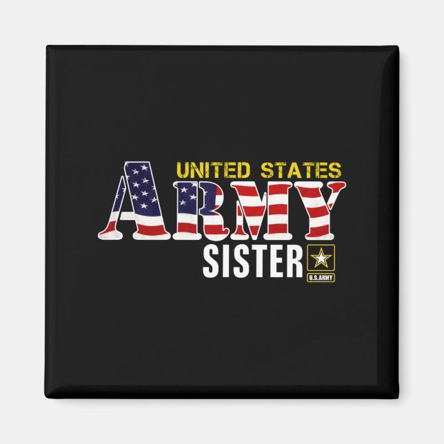 Förenta staternas flagga Amerikansk armésyster vet Magnet (Framsidan)
