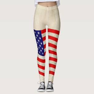 Förenta staternas flagga - grungy leggings