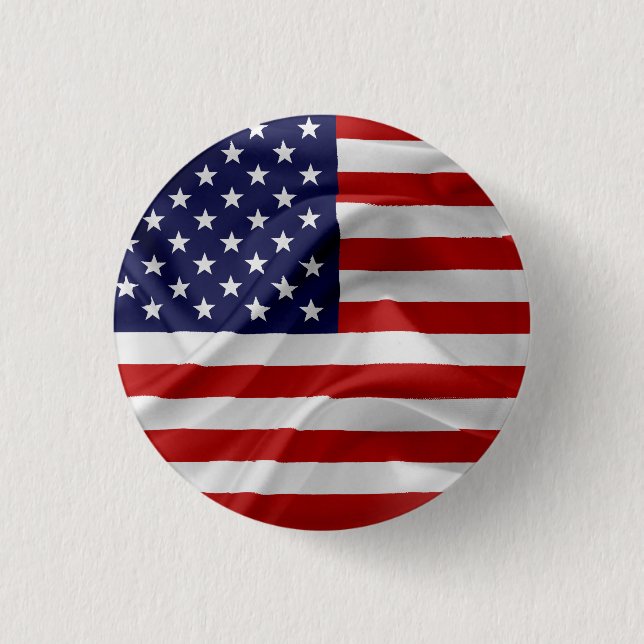 Förenta staternas Flagga Knapp (Framsida)