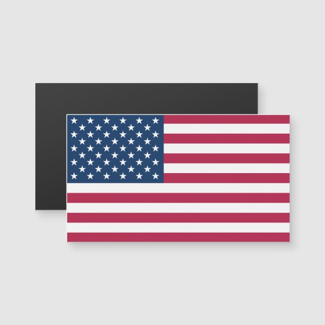 Förenta staternas flagga magnetisk kort (Fram/baksida)