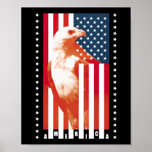 Förenta staternas Flagga och örn Poster