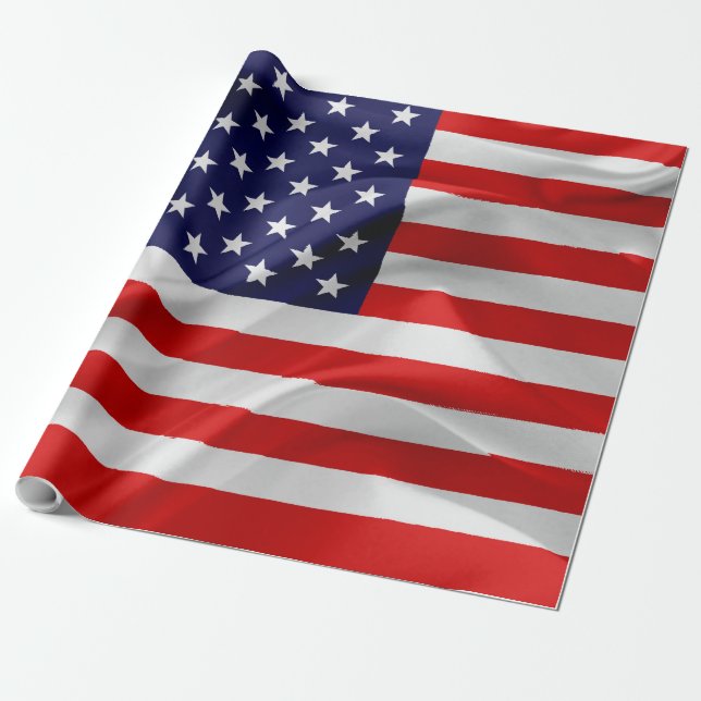 Förenta staternas Flagga Presentpapper (Utrullad)