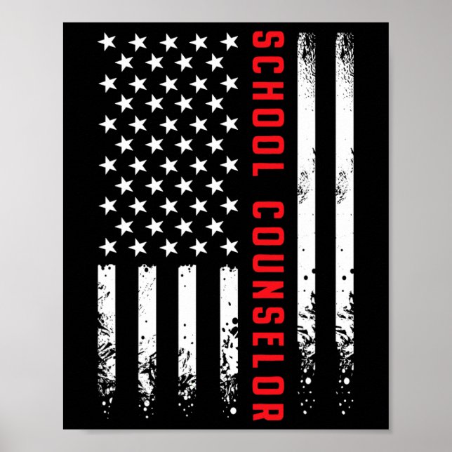 Förenta staternas Flagga School Counselor Guidance Poster (Framsidan)