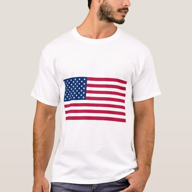 Förenta staternas Flagga T Shirt (Framsida)