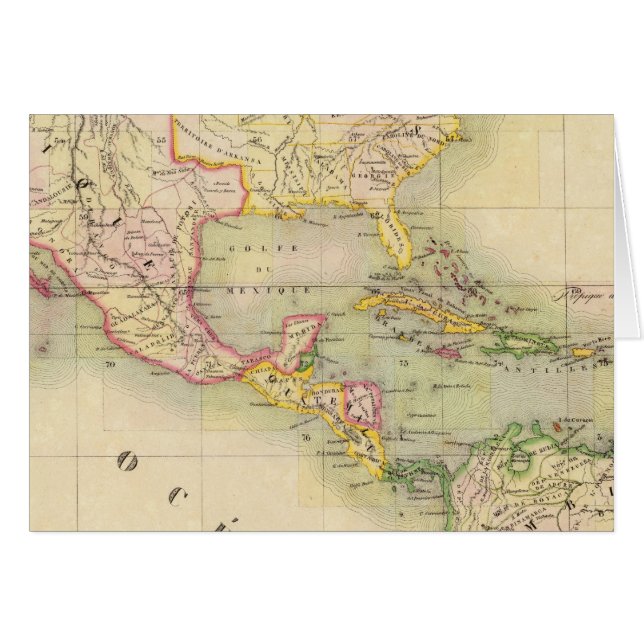 Förenta staternas församling Karta Hälsningskort (Framsidan Horizontal)