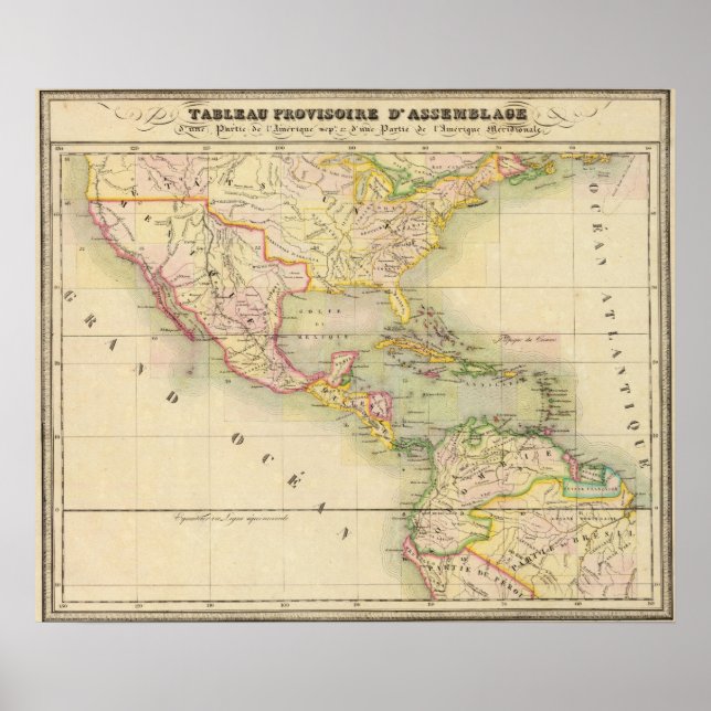 Förenta staternas församling Karta Poster (Framsidan)