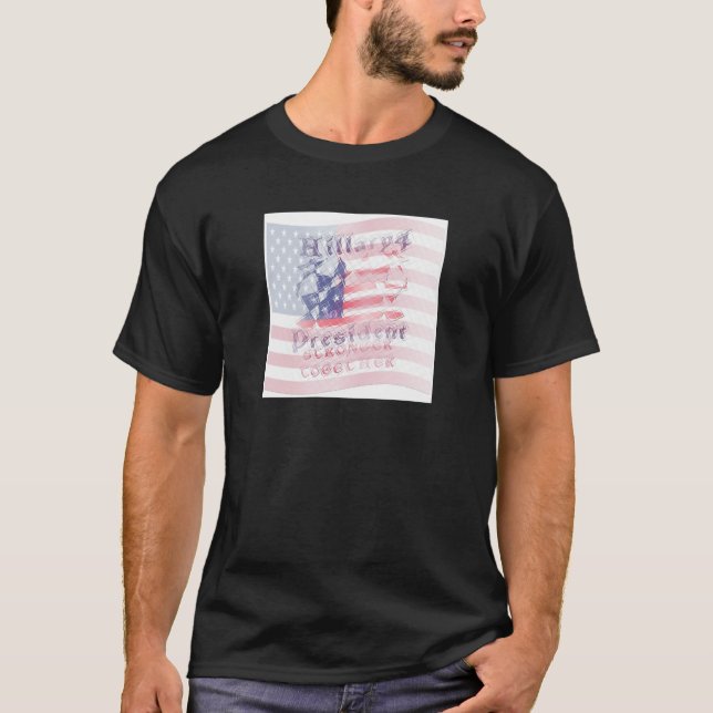 Förenta staternas Hillary 4-president Tee Shirt (Framsida)