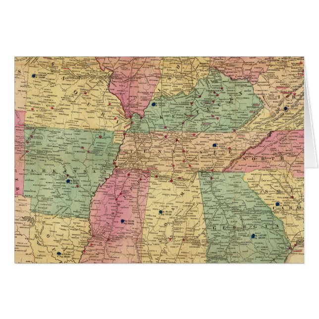 Förenta staternas historiska och militära Karta Hälsningskort (Framsidan Horizontal)