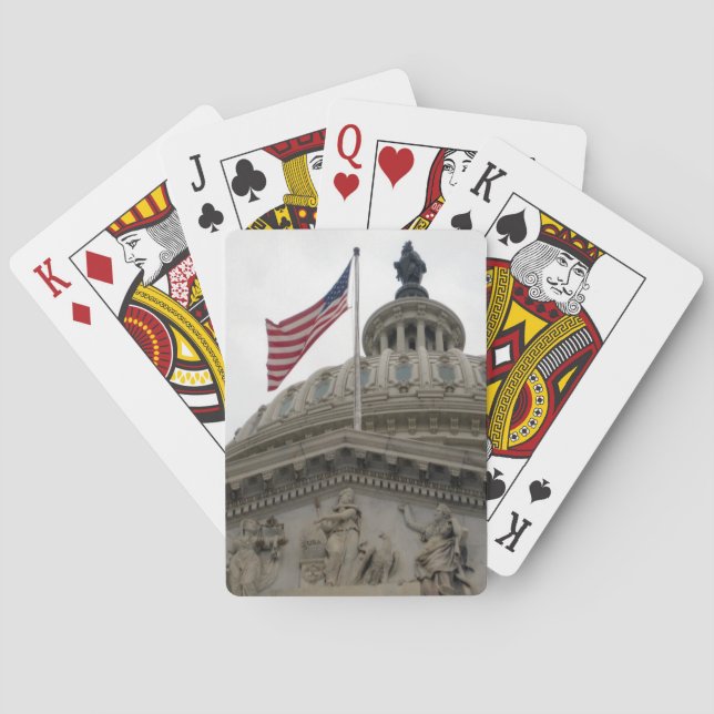 Förenta staternas Huvudstad-Byggnad med amerikansk Spel Kort (Baksidan)
