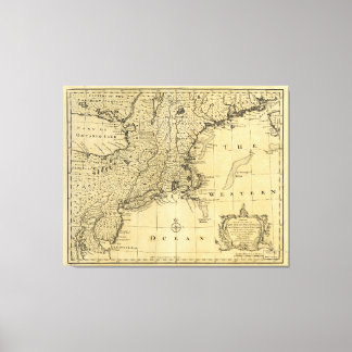 Förenta staternas karta (1783) canvastryck