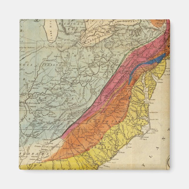 Förenta staternas karta 4 magnet (Framsidan)