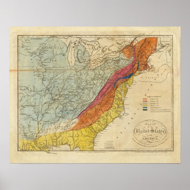 Förenta staternas karta 4 poster (Framsidan)