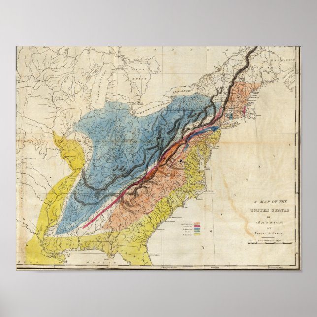 Förenta staternas karta poster (Framsidan)