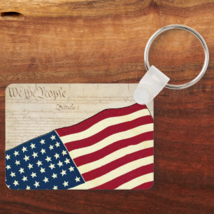 Förenta staternas konstitution, amerikanska flagga nyckelring