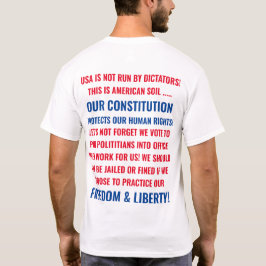 FÖRENTA STATERNAS KONSTITUTION, FRIHET & LIBERTY 2 T SHIRT