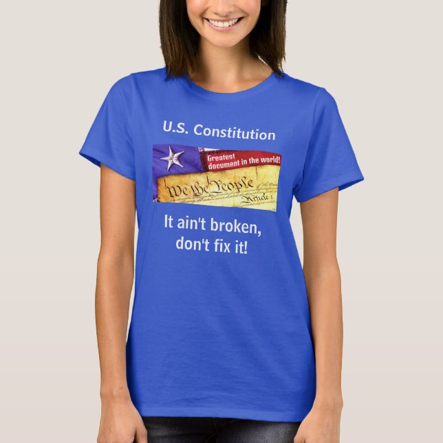 Förenta staternas konstitution (mörk) T-Shirt (Framsida)