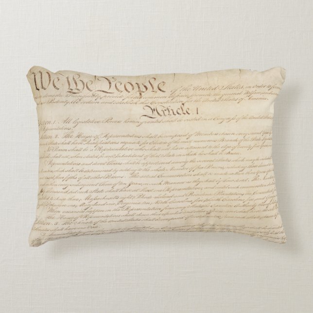 Förenta staternas konstitution, Vi Folket Prydnadskudde (Framsidan)