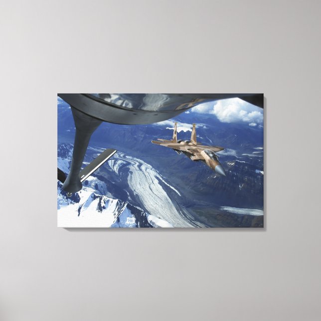 Förenta staternas Luft Force F-15C Eagle-position  Canvastryck (Framsida)