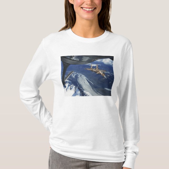 Förenta staternas Luft Force F-15C Eagle-position  T Shirt (Framsida)