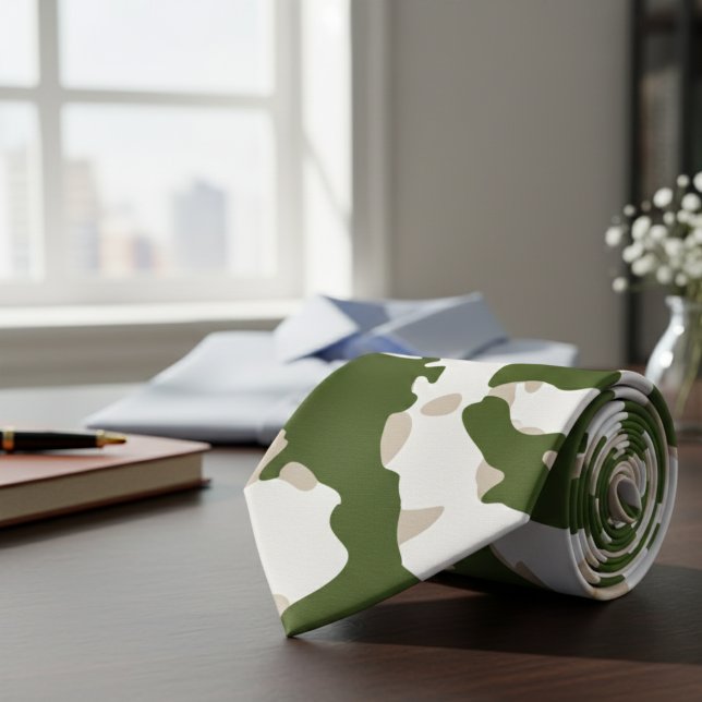 Förenta staternas militära kamouflage Grönt Camo S Slips (US Military Camouflage Green Camo Neck Tie)