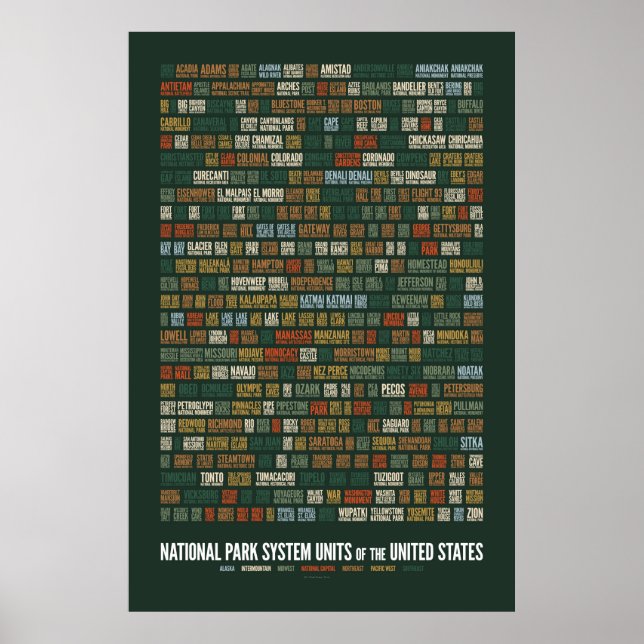 Förenta staternas nationella parkeringsenheter (40 poster (Framsidan)