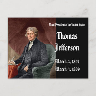 Förenta staternas president Thomas Jefferson Vykort