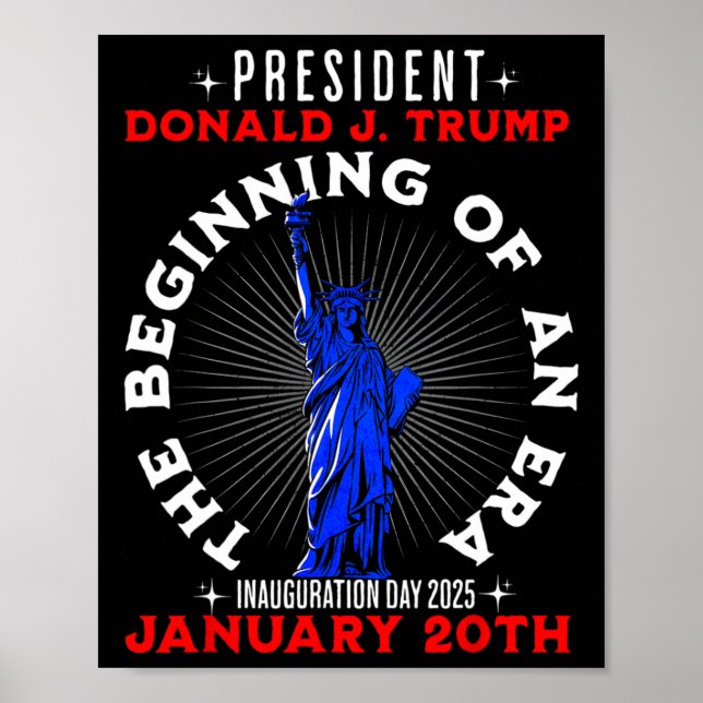 Förenta staternas president Trump Inauguration Day Poster (Framsidan)