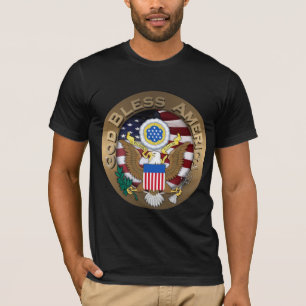 Förenta staternas sigill - Välsigna dig Amerika T-shirt