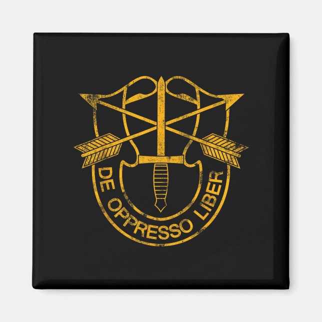 Förenta staternas Speciella styrkor Veteransk Logo Magnet (Framsidan)