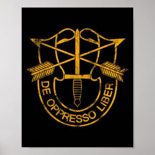 Förenta staternas Speciella styrkor Veteransk Logo Poster