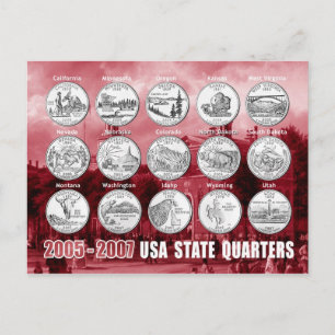 Förenta staternas statskvarter (Mynt) 2005-2007 Vykort