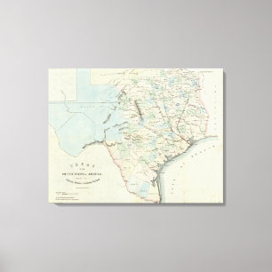Förenta staternas Texas Canvastryck