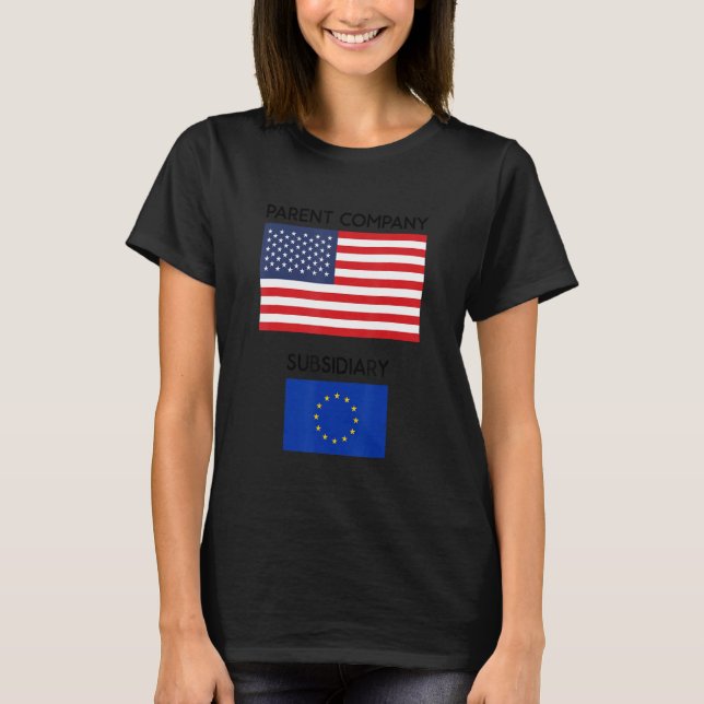 Förenta staternas världsekonomiska makt Europa und T Shirt (Framsida)