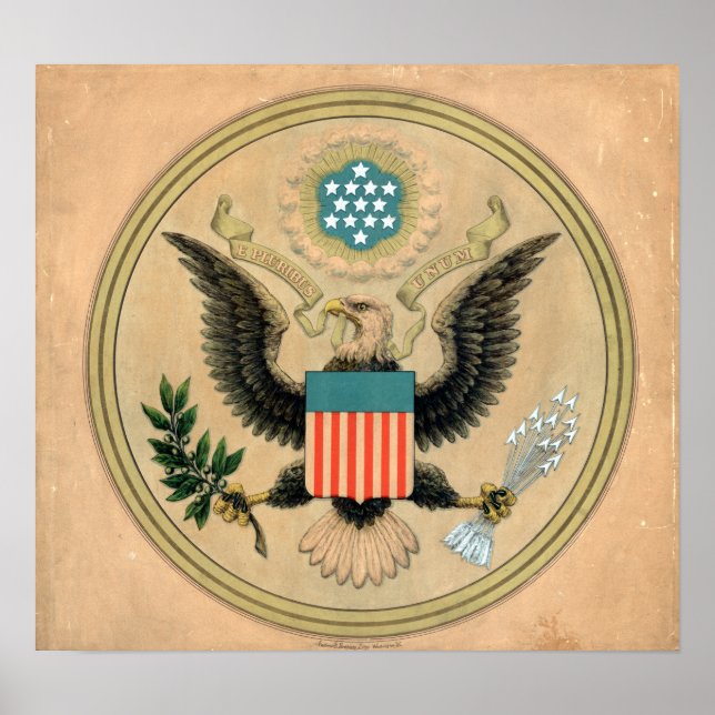 Förenta staternas vintage poster (Framsidan)