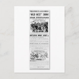 Forepaughs Vilda western Show Advertisement Vykort