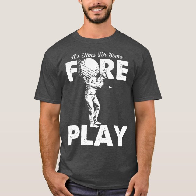 Foreplay Innuendo Funny Golf Vuxen humor T Shirt (Framsida)