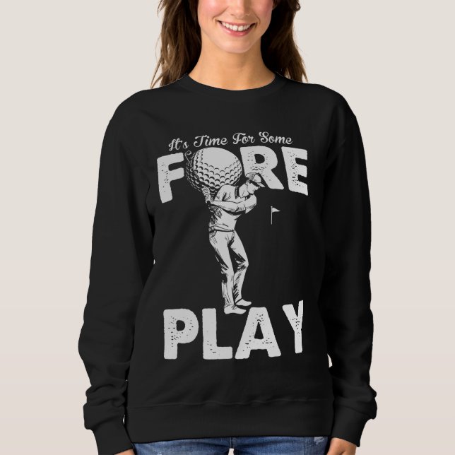 Foreplay Innuendo Funny Golf Vuxen humor T Shirt (Framsida)