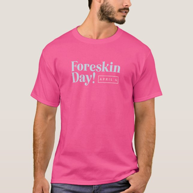 Foreskin Day Logotyp Tee - Rosa (Framsida)