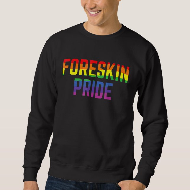 Foreskin Pride Intaktivist Gay pride Parad Rainbo Lång Ärmad Tröja (Framsida)