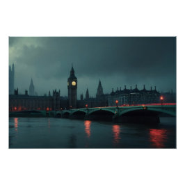 Föreskrifter från London Town 1896 Art. Perfect Poster