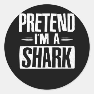 Föreslå att det är en Shark Funny Ord-gåvor Runt Klistermärke