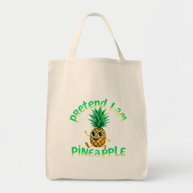 Föreslå att jag är ananas - Lustigt och tätt Tropi Tygkasse (Framsidan)