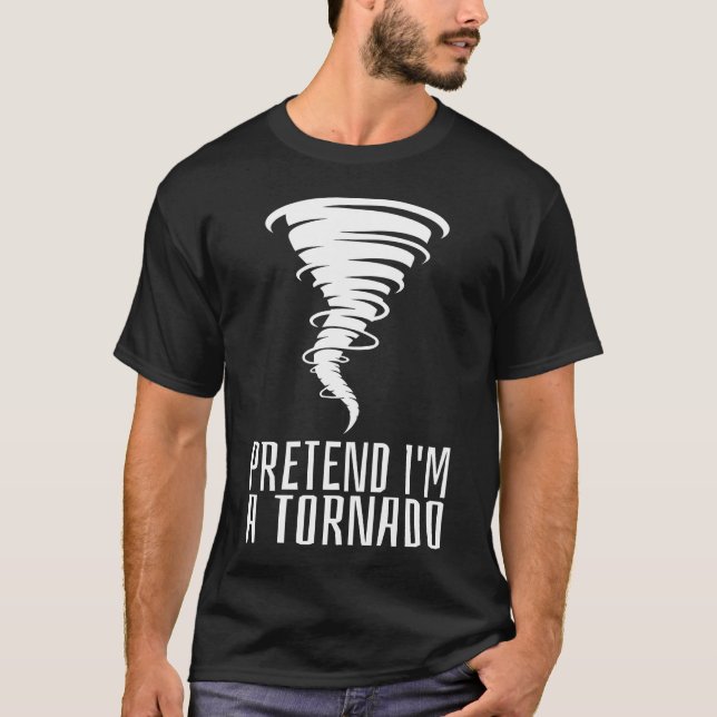 Föreslå att jag är ett Tornado - Lustigt Costume H T Shirt (Framsida)