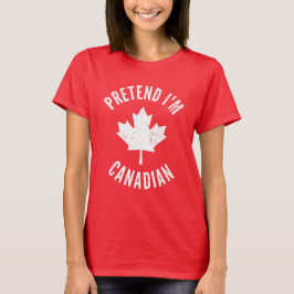 Föreslå att jag är kanadensiska Kanadadagen Canadi T Shirt