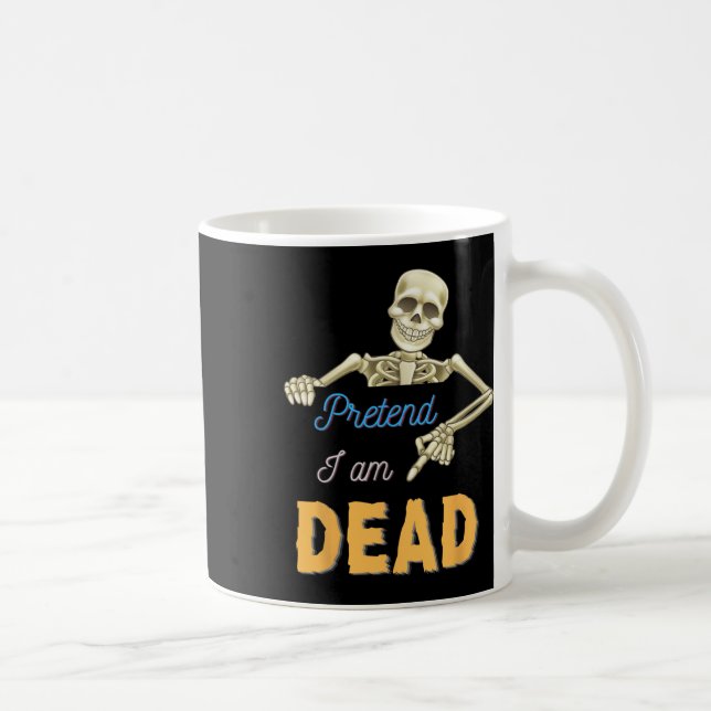 Föreslå att vara död Skeleton Skull Funny Hall Kaffemugg (Höger)